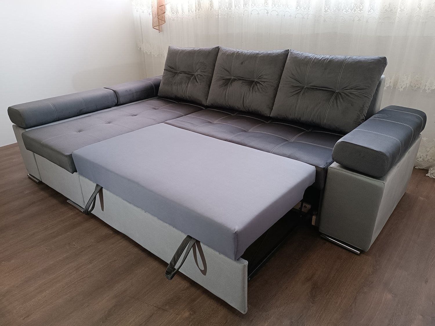 Диван Світоч 256х165см (Кутовий, Велюр, Лівий, Prestige2) Svitoch-KDMRK-L фото