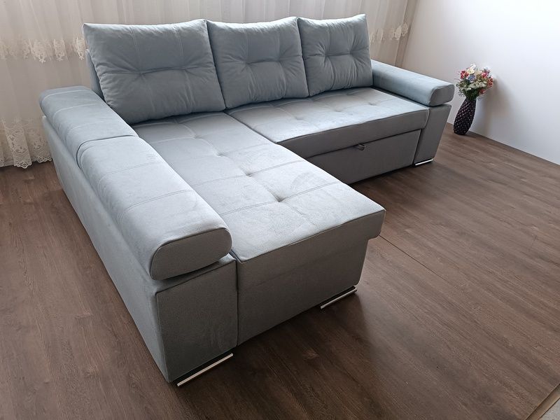 Диван Світоч 256х165см (Кутовий, Велюр, Лівий, Prestige2) Svitoch-KDMRK-L фото