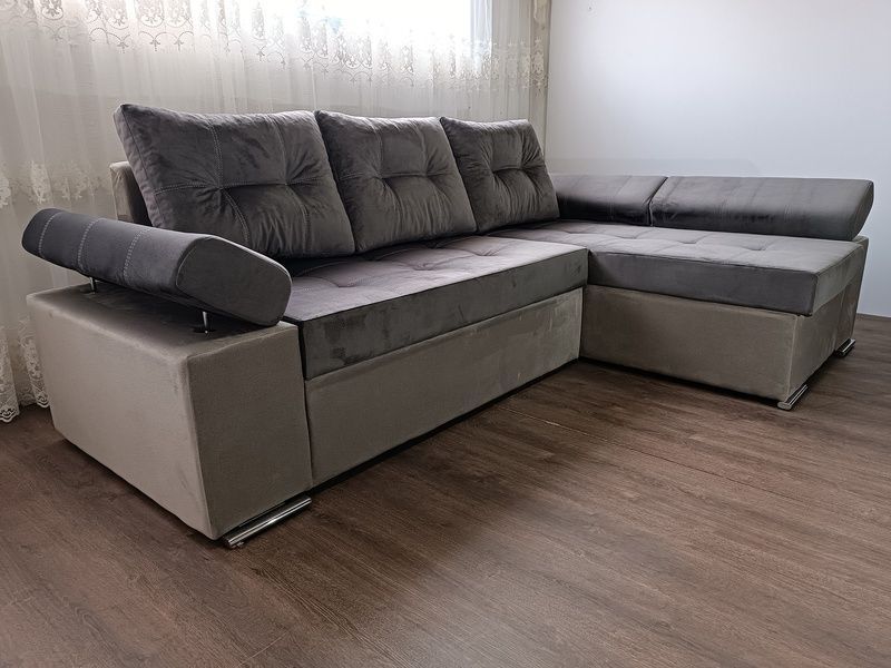 Диван Світоч 256х165см (Кутовий, Велюр, Лівий, Prestige2) Svitoch-KDMRK-L фото