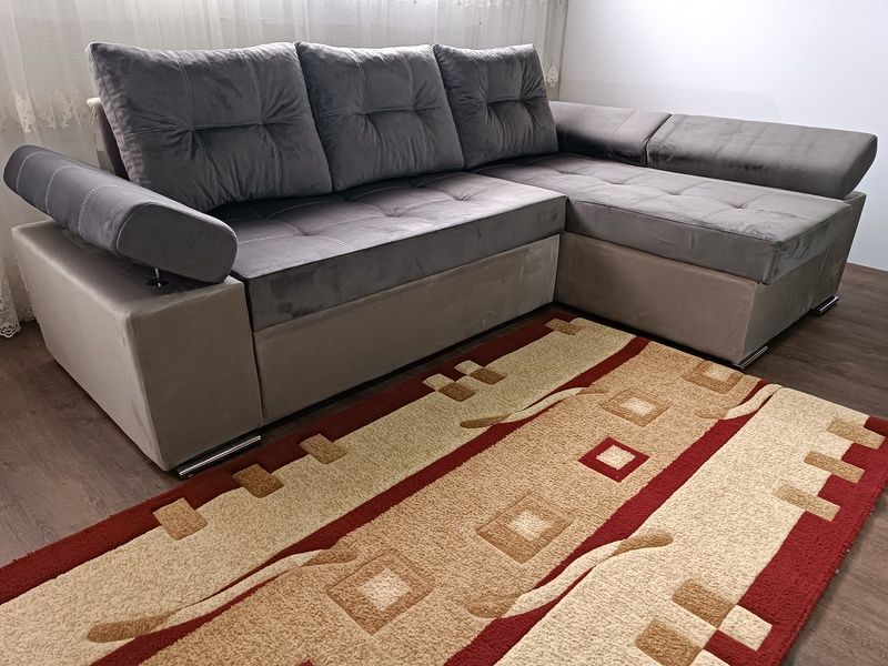 Диван Світоч 256х165см (Кутовий, Велюр, Лівий, Prestige2) Svitoch-KDMRK-L фото