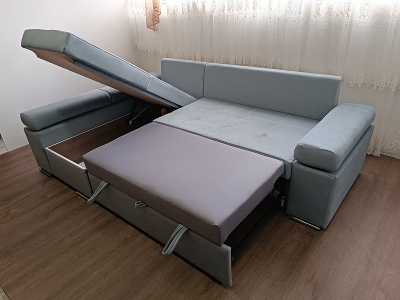 Диван Світоч 256х165см (Кутовий, Велюр, Лівий, Prestige2) Svitoch-KDMRK-L фото