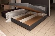 Кровать с матрасом Пенни 140х200 Серый с светло-серым (Подъемный механизм, ниша) lzh-penni-140 фото 9