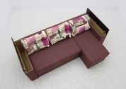 Диван Чемпион 230х145см (Угловой, Велюр, Бежевый) GPKCHMP-1 фото 5