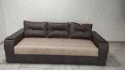 Диван Спарроу 240х100см (Прямий, Замша, Бежевий з коричневим) GLDSPRW-21-3 фото 3