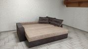 Диван Спарроу 240х100см (Прямий, Замша, Бежевий з коричневим) GLDSPRW-21-3 фото 7