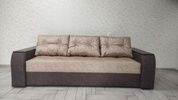 Диван Спарроу 240х100см (Прямий, Замша, Бежевий з коричневим) GLDSPRW-21-3 фото 2